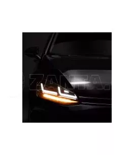 Μπροστινά Φανάρια Set Για Vw Golf VII (7) 12-17 DRL Full Led Halogen Version Black/Chrome LEDHL103-CM RHD (Δεξιοτίμονα) Osram Le 
