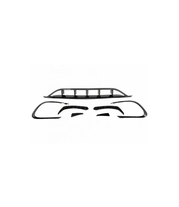 Splitters Μπροστινού Προφυλακτήρα Για Mercedes-Benz CLA W117 Facelift 16-18 Με Amg Line Προφυλακτήρα Piano Black 8 Τεμάχια