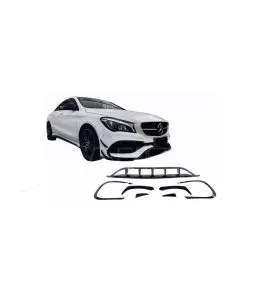 Splitters Μπροστινού Προφυλακτήρα Για Mercedes-Benz CLA W117 Facelift 16-18  Με Amg Line Προφυλακτήρα Piano Black 8 Τεμάχια 