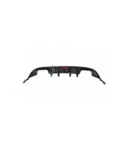 Diffuser Πίσω Προφυλακτήρα Για VW Golf VII (7.5) 17-20 Facelift R-Look Μαύρο Γυαλιστερό Με Led Στοπάκι 