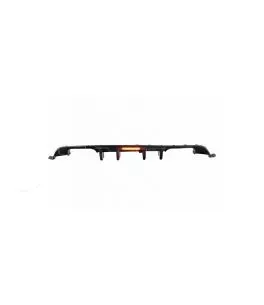 Diffuser Πίσω Προφυλακτήρα Για VW Golf VII (7.5) 17-20 Facelift R-Look Μαύρο Γυαλιστερό Με Led Στοπάκι 