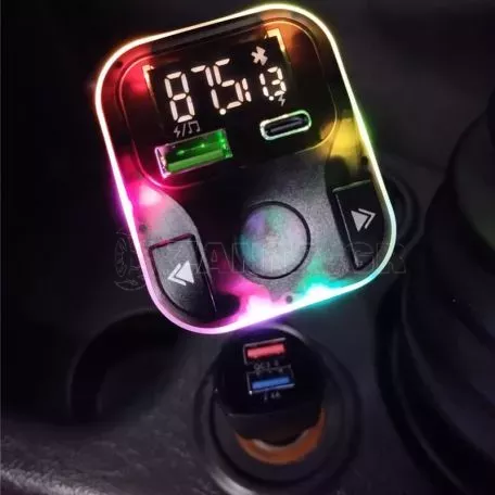 Fm Transmitter Με Bluetooth, Φορτιστής 2 USB, Οθόνη LCD PL-658 Μαύρο 1 Τεμάχιο 