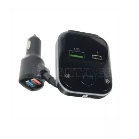 Fm Transmitter Με Bluetooth, Φορτιστής 2 USB, Οθόνη LCD PL-658 Μαύρο 1 Τεμάχιο 