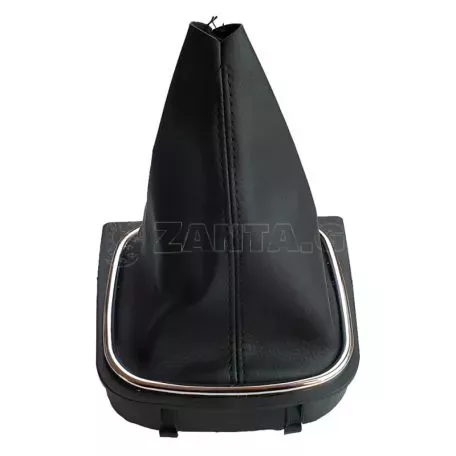 Φυσούνα Λεβιέ Ταχυτήτων Μαρκέ Με Βάση Για VW Golf V (5) 03-08 / VW Golf VI (6) 08-11 Μαύρο / Χρώμιο GK0055 