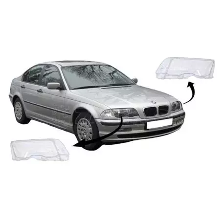 Κρύσταλλα Φαναριών Για Bmw 3 Series E46 98-01 Sedan / Kombi Ζευγάρι 2 Τεμάχια 