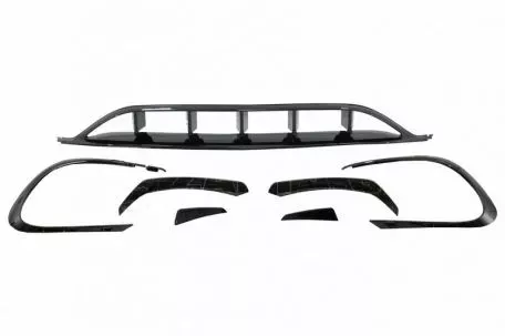 Splitters Μπροστινού Προφυλακτήρα Για Mercedes-Benz CLA W117 Facelift 16-18  Με Amg Line Προφυλακτήρα Piano Black 8 Τεμάχια 