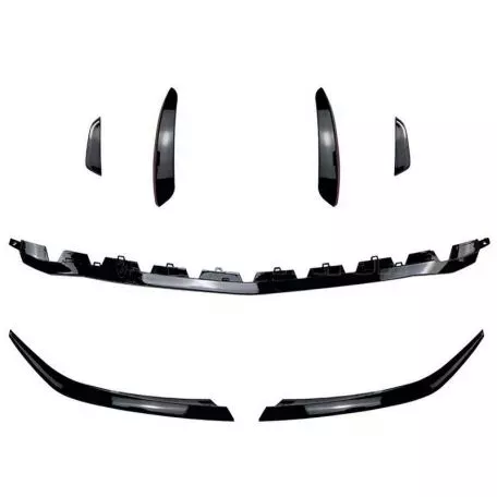 Splitters Μπροστινού Προφυλακτήρα Για Mercedes-Benz A-Class W177 19+ Amg Line Έκδοση Γυαλιστερό Μαύρο 7 Τεμάχια 