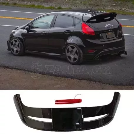 Αεροτομή Οροφής Για Ford Fiesta 08-19 ST-Line Με Στοπάκι Γυαλιστερή Μαύρη Από Abs Πλαστικό 