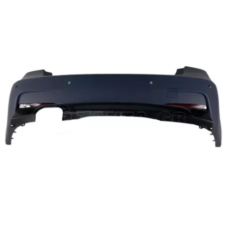 Πίσω προφυλακτήρας για BMW F30 με μονό diffuser - M pack design με ανοίγματα για parktronic 