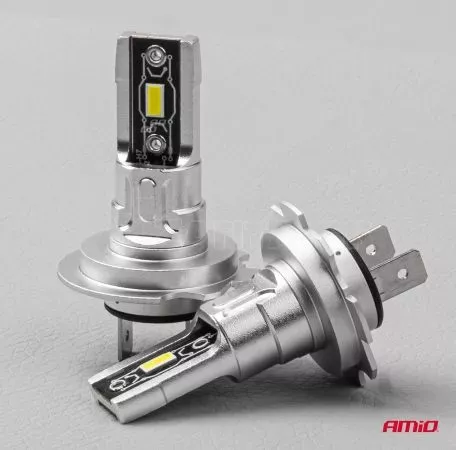 AMIO ΛΑΜΠΕΣ LED H7 H-SERIES 12>24V 50W 6500K 2225lm +200% CSP LED  AMiO - 2 TEM. 03332/AM 
