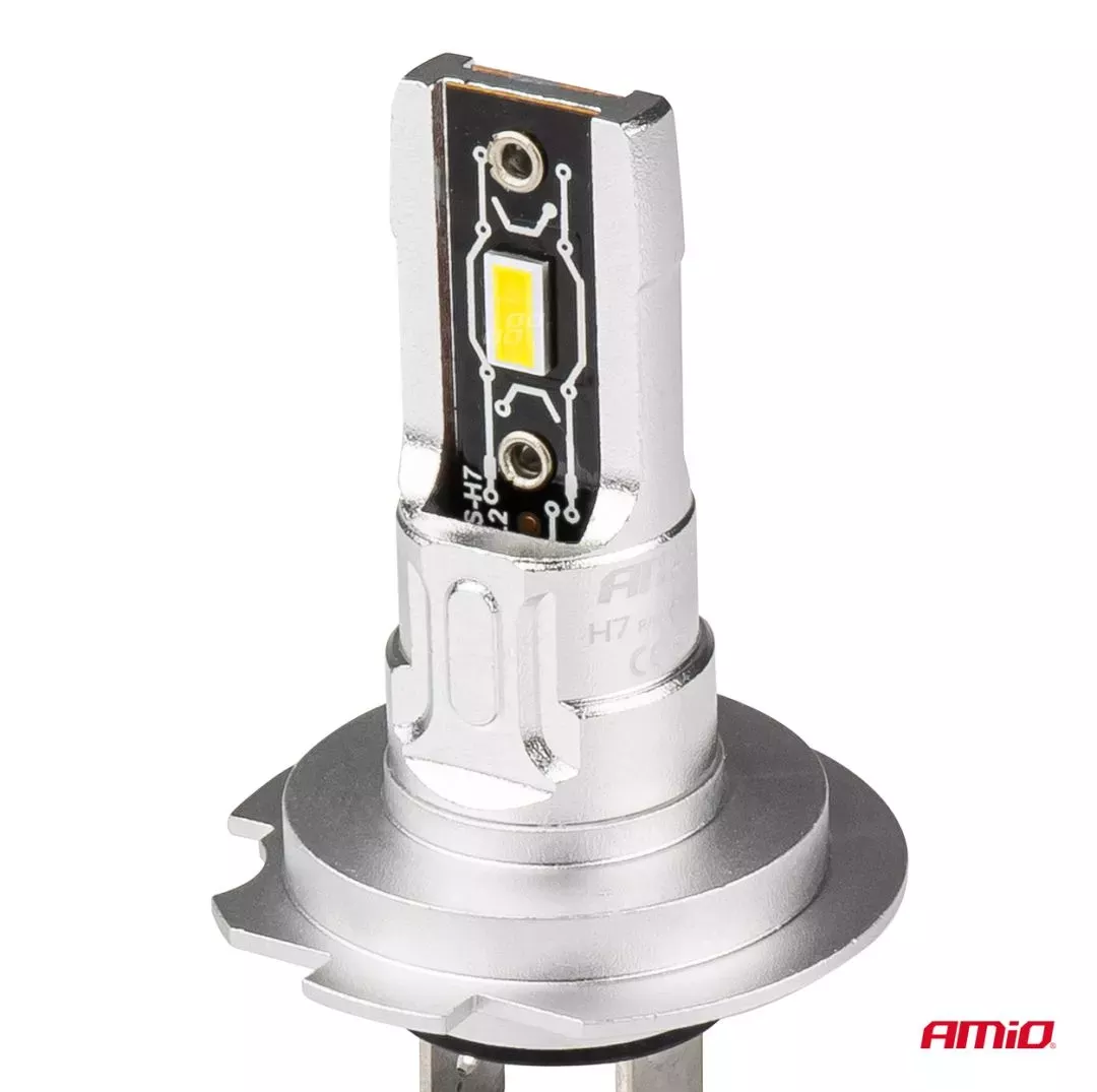 AMIO ΛΑΜΠΕΣ LED H7 H-SERIES 12>24V 50W 6500K 2225lm +200% CSP LED AMiO - 2 TEM. 03332/AM