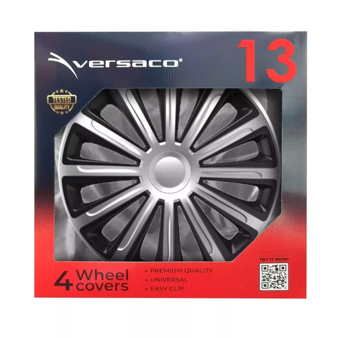 AMIO ΤΑΣΙ 13" HUBCAP TREND SILVER BLACK - ΣΕΤ 4ΤΕΜ ΣΕ ΚΟΥΤΙ ΑΜΙΟ - 4 ΤΕΜ. 6827/AM