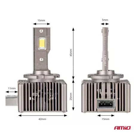 AMIO ΛΑΜΠΕΣ LED D8S 9>16V 70W 6.500K 8600lm (ΜΕ ΨΥΚΤΡΑ) XD SERIES ΑΜΙΟ - 2 ΤΕΜ. 03315/AM 