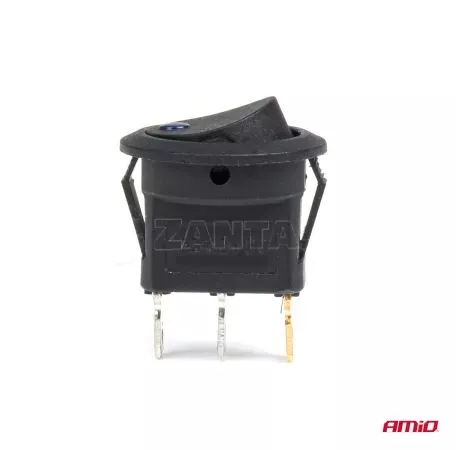 AMIO ΔΙΑΚΟΠΤΗΣ 12V ON/OFF ΣΤΡΟΓΓΥΛΟΣ ΜΕ 3 ΕΠΑΦΕΣ ΜΠΛΕ LED  AMIO - 1 τεμ. 03963/AM 