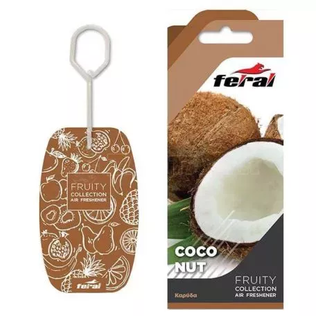 Σετ Αρωματικών Αυτοκινήτου Feral Fruity Collection Coconut 3 Τεμάχια 