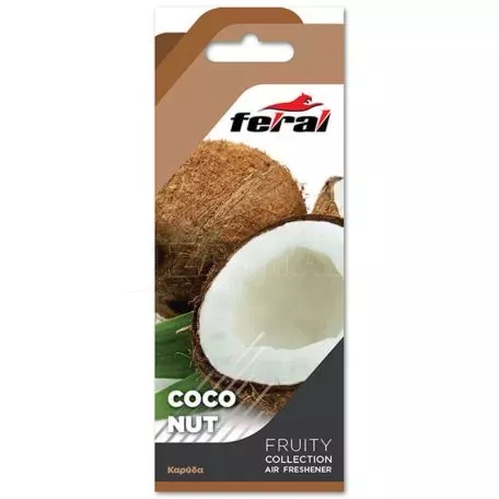 Σετ Αρωματικών Αυτοκινήτου Feral Fruity Collection Coconut 3 Τεμάχια 