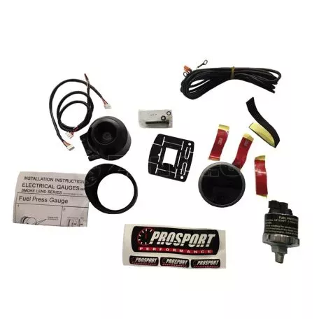Όργανο Πίεσης Βενζίνης Prosport Μαύρο 52mm Ηλεκτρικό Με Αισθητήρα 270 Μοίρες 