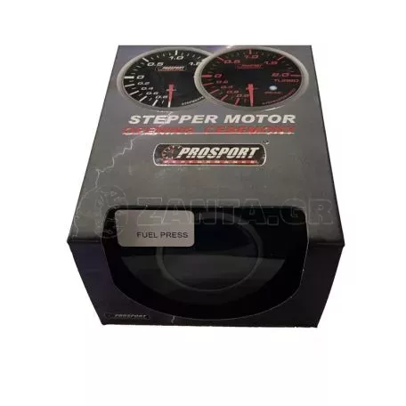 Όργανο Πίεσης Βενζίνης Prosport Μαύρο 52mm Ηλεκτρικό Με Αισθητήρα 270 Μοίρες 