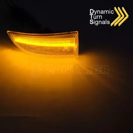 Φλας Καθρέπτη Για Renault Megane MK3 08-16, Scenic & Grand Scenic III 09-15, Fluence 09-19, Laguna 07-15 Dynamic Led Φιμέ 2 Τεμάχια 