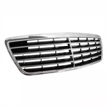 Μάσκα Για Mercedes-Benz E-Class W210 99-02 Avantgarde Χρώμιο/Μαύρο 1 Τεμάχιο 