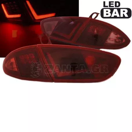 Πισινά Φανάρια Set Για Seat Leon 1P 09-12 Facelift Led Bar Κόκκινο Depo 