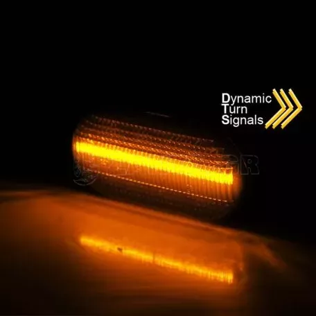Πλαϊνά Φλας Φτερού Για Smart / Renault / Nissan / Opel / Dacia Led Dynamic Smoke 2 Τεμάχια 