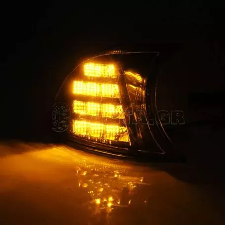 Μπροστινά Φλας Για Bmw 3 E46 Coupe/Cabrio 99-01 Κουμπωτά Led Μαύρα 2 Τεμάχια Eagle Eyes 