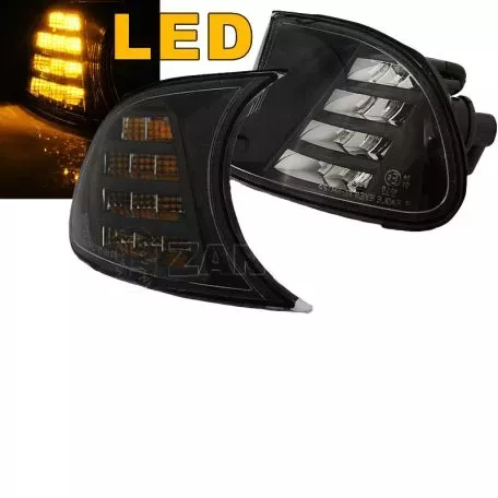 Μπροστινά Φλας Για Bmw 3 E46 Coupe/Cabrio 99-01 Κουμπωτά Led Μαύρα 2 Τεμάχια Eagle Eyes 