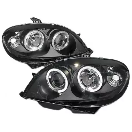 Μπροστινά Φανάρια Set Για Citroen Saxo 00-04 Angel Eyes Μαύρα H1/H1 Sonar 