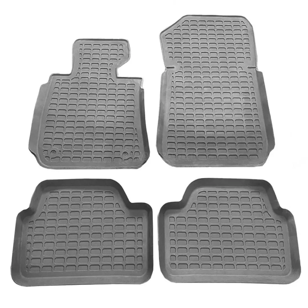 Πατάκια Σκαφάκια 3D Από Λάστιχο Για Bmw 1 E81 , E87 04-11 "Star Diamond" 4 Τεμάχια Γκρι