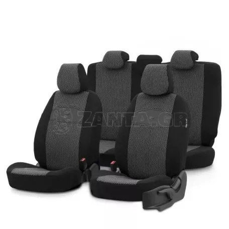 Καλύμματα Αυτοκινήτου Otom Smart Design Universal Ύφασμα / Δερματίνη Σετ Εμπρός / Πίσω 11 Τεμαχίων Μαύρο SLΤSΜΤ101-ΝΖ 