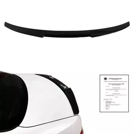 Αεροτομή Πορτ Παγκάζ Για Bmw 3 E92 05-11 M4 Look Lipspoiler Από Abs Πλαστικό Μάυρη Γυαλιστερή 
