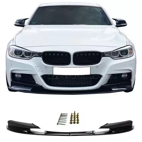 Μπροστινό Spoiler Για Bmw 3 F30/F31 11-19 M-Packet Γυαλιστερό Μαύρο M-Performance Look 2 Τεμάχια 