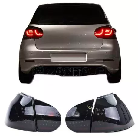 Πισινά Φανάρια Set Για Vw Golf V (5) 03-08 Led Urban Style Μαύρα Winjet 