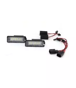 Πλαφονιέρα πίσω πινακίδας για Vw Golf 5,6,7 CANBUS / Polo 6R / Passat 3C CC / με 8 φωτεινά led - 2 τμχ. 