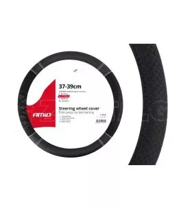 ΚΑΛΥΜΜΑ ΤΙΜΟΝΙΟΥ 37/39CM SWC-20  ΜΑΥΡΟ ΜΕ ΛΕΥΚΗ ΡΑΦΗ 