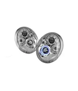 Μπροστινά Φανάρια Set Για Mini Cooper (R50/52/53) 01-06 Angel Eyes Χρωμίου H1/H1 JunYan 