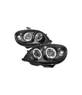 Μπροστινά Φανάρια Set Για Citroen Saxo 00-04 Angel Eyes Μαύρα H1/H1 Sonar 
