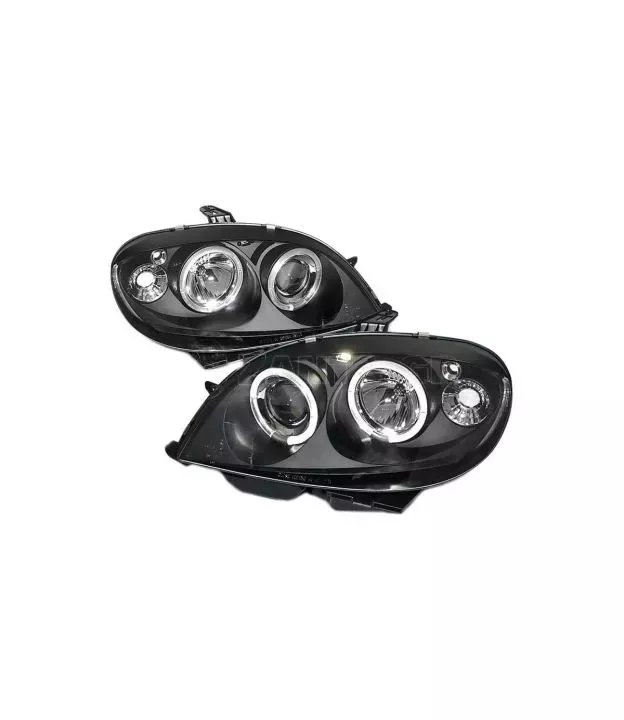 Μπροστινά Φανάρια Set Για Citroen Saxo 00-04 Angel Eyes Μαύρα H1/H1 Sonar
