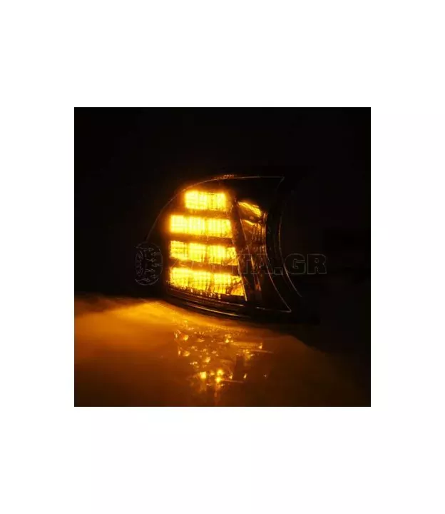 Μπροστινά Φλας Για Bmw 3 E46 Coupe/Cabrio 99-01 Κουμπωτά Led Μαύρα 2 Τεμάχια Eagle Eyes