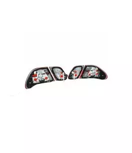 Πισινά Φανάρια Set Για Mercedes-Benz E-Class W210 95-02 Κόκκινο/Φιμέ Depo 