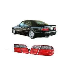 Πισινά Φανάρια Set Για Mercedes-Benz E-Class W210 95-02 Κόκκινο/Φιμέ Depo 