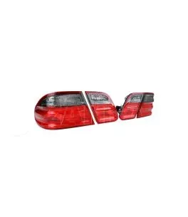 Πισινά Φανάρια Set Για Mercedes-Benz E-Class W210 95-02 Κόκκινο/Φιμέ Depo 