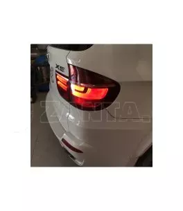 Πισινά Φανάρια Set Για Bmw X5 E70 07-10 Led Bar LCI Look Κόκκινο/Crystal Depo 