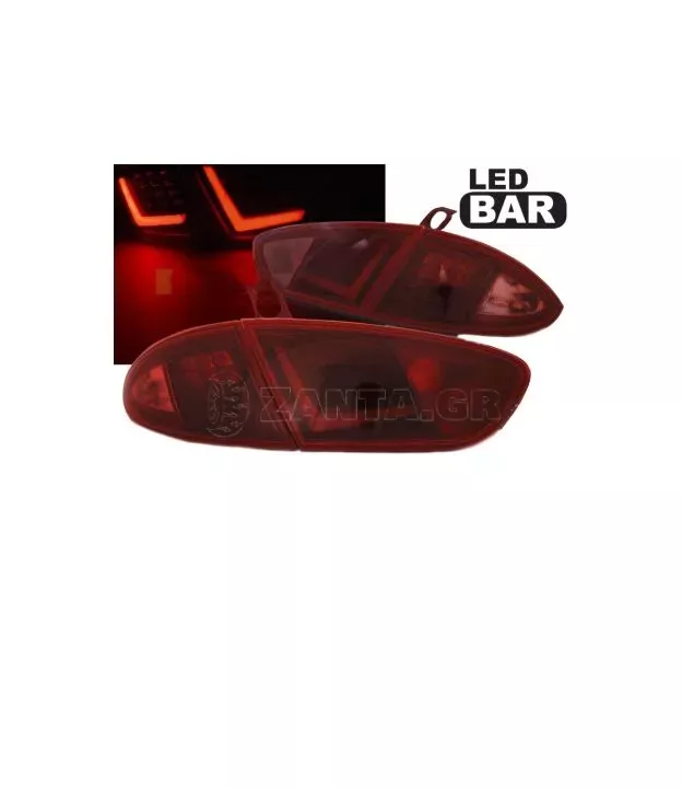 Πισινά Φανάρια Set Για Seat Leon 1P 09-12 Facelift Led Bar Κόκκινο Depo