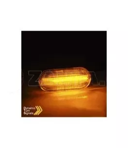 Πλαϊνά Φλας Φτερού Για VW Golf/ Vento/Bora/ Passat/ Polo/Transporter/ Seat Toledo/Leon/ Ibiza/Cordoba/ Alhambra/ Led Dynamic Whi 