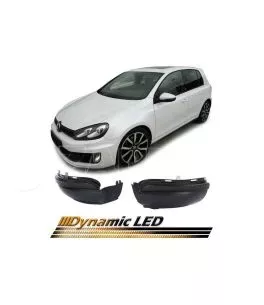 Φλας Καθρέπτη Για Vw Golf 6 VI 08-12 / Touran 10-15 Dynamic Led Canbus Φιμέ 2 Τεμάχια 