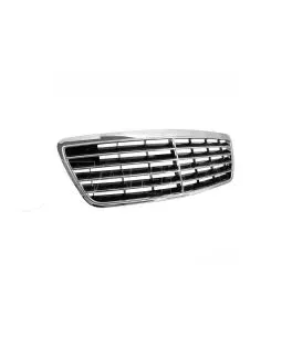 Μάσκα Για Mercedes-Benz E-Class W210 99-02 Avantgarde Χρώμιο/Μαύρο 1 Τεμάχιο 