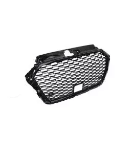 Μάσκα Για Audi A3 8V 16-20 RS3 Look Κυψελωτή Γυαλιστερό Μαύρο 1 Τεμάχιο 