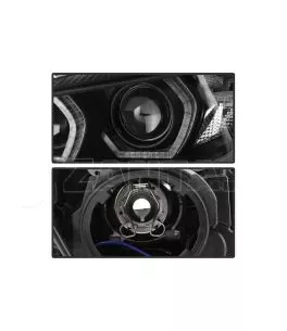 Μπροστινά Φανάρια Set Για Bmw 3 F30 / F31 11-15 3D Angel Eyes Μαύρα H7/H7 Με Μοτέρ Sonar 